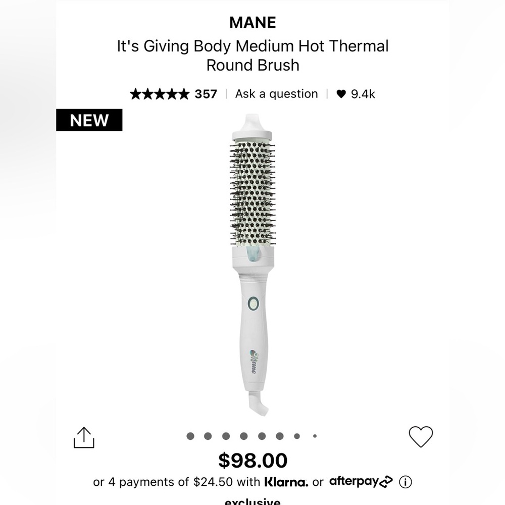 NIB mane hair dryer brush medium